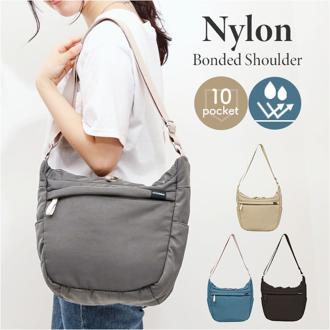 ショルダーバッグ レディース 通販 ナイロンバッグ バッグ バック 鞄 かばん カバン ボンディングショルダー 撥水 肩掛け ショルダー 斜めがけ 斜め掛け はっ水 シンプル カジュアル 旅行 春 夏 きれいめ アウトドア レジャー 大人 オシャレ おしゃれ