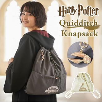 FLAPPER Harry Potter ナップサック 通販 ハリーポッター コラボ グッズ F251055 リュック リュックサック ナップザック レディース メンズ 軽量 軽い 通学 通勤 旅行 スニッチ シンプル おしゃれ かわいい クィディッチ