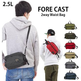 ウエストポーチ メンズ 小さめ 通販 アウトドア 2way 軽量 ウエストバッグ ナイロン ワンショルダー ショルダーバッグ ボディバッグ ミニバッグ ウエストポーチ 旅行 登山 自転車 フェス シンプル 黒 2.5L FORECAST フォーキャスト