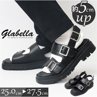 グラベラ サンダル glabella GLBT-287 通販 ストラップサンダル メンズ ベルトサンダル おしゃれ ブランド くつ クツ オシャレ 歩きやすい ブラック 黒 フェイクレザー 合皮 PUレザー 夏 流行る カジュアル 大人 紳士靴 シンプル