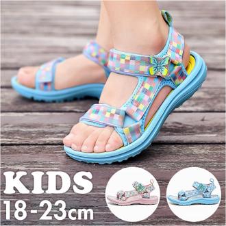 サンダル キッズ 女の子 通販 スポーツサンダル ウォーターサンダル ビーチサンダル 子供用サンダル 靴 くつ シューズ 子供 子ども 可愛い かわいい おしゃれ 水遊び 面ファスナー 軽量 通気 柔らかい 履きやすい プール 海 旅行 お出かけ ジュニア