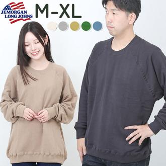 トレーナー メンズ 通販 ジェーイーモーガン JEMORGAN JD038-528 レディース スエット スウェットトレーナー クルーネック 長袖 長袖トレーナー 裏パイル トップス 無地 アメカジ おしゃれ ビッグシルエット シンプル 春 秋 冬