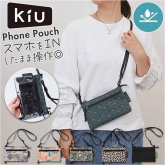 KiU キウ スマホポーチ K434 通販 ポーチ ショルダーバッグ サコッシュ エチケットポーチ ショルダーバック ショルダー 肩掛け 斜めかけ ななめ掛け 透明ポケット コンパクト アウトドア レディース メンズ 男女兼用 ユニセックス