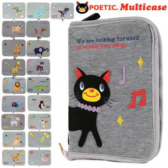 母子手帳ケース 母子手帳ケース POETIC マルチケース KNACK 定番 KNICK キリン バンビ イヌ ゾウ ブタ ネコ ニックナック 出産祝い ポピンズ ポエティック POPPINS