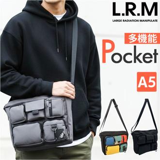LRM バッグ KTK-1171 通販 ショルダーバッグ ショルダーバック 斜めがけバッグ メンズ ナイロン 小さめ 横型 多機能 ポケット多め 軽量 軽い 旅行 通学 通勤 サブバッグ 男性 男子 男女兼用 キッズ 男の子 メンズバッグ
