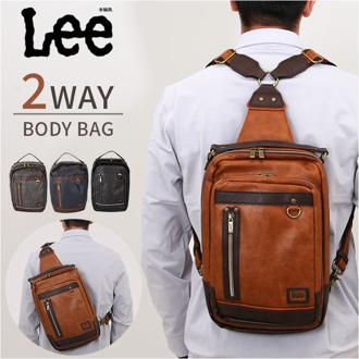 Lee リー ボディバッグ 2WAY 通販 リュック 斜めがけ メンズ レディース ボディバック リュックサック 斜めがけバッグ デイパック バッグ バック 鞄 かばん 大人 シンプル 無地 カバン ギフト 贈り物 かっこいい