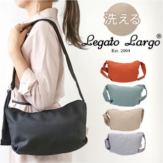 レガートラルゴ ショルダーバッグ LG-F3111 通販 Legato Largo ショルダーバック レディース ショルダー バッグ 斜めがけ 大人 小さめ 通学 通勤 おしゃれ かわいい シンプル 無地 洗えるかばん 旅行 サブバッグ ハンモックバッグ リネン調ポリ ワンショルダー