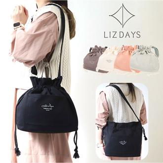 LIZDAYS ショルダーバッグ 通販 リズデイズ lz-70605 ショルダーバック 巾着バッグ ショルダー 斜めがけ 大人 キャンバス 軽量 軽い 大きめ 巾着 肩掛け 通勤 通学 おしゃれ シンプル コットン 帆布 カジュアル 旅行 サブバッグ レディースバッグ