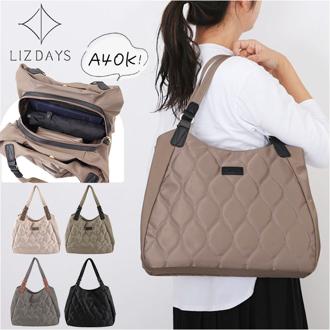 lizdays リズデイズ トート バッグ ナイロン lz-71509 通販 トートバッグ トートバック 手提げ キルティングトート ナイロンバッグ ナイロンバック キルティングトートバッグ キルティングトートバック キルティング 軽量 軽い 撥水 上品 丈夫 おしゃれ オシャレ