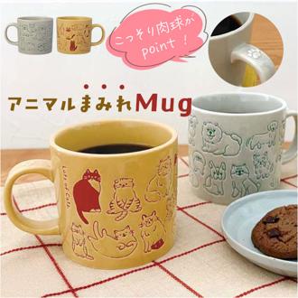 マグカップ アニマル 通販 マグ コップ カップ まみれマグ 食器 陶製 まみれ 絵付け 絵付 動物 可愛い プチギフト 贈り物 贈りもの コーヒー 珈琲 紅茶 コーヒー用品 ギフト キッチン用品 キュート おしゃれ オシャレ
