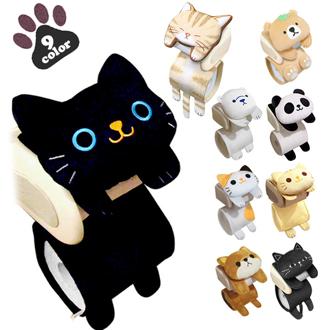 ねこのしっぽ ネコグッズ キャラクター 楽天 カバー ペーパーホルダーカバー ねこのしっぽ トイレ 猫グッズ ロールペーパーホルダーカバー かわいい 可愛い トイレットペーパーカバー トイレ ペーパーホルダーカバ