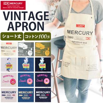 マーキュリー エプロン mercury 通販 雑貨 メンズ レディース ショート丈 ワークエプロン おしゃれ キャンバス 帆布 ユニセックス 前掛け ビンテージ風 料理 BBQ DIY ブランド グッズ キッチンファブリック