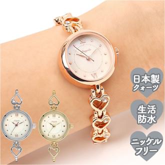 fragola 腕時計 通販 日本製ムーブメント リストウォッチ レディース 腕時計レディース ブレスウォッチ ブレスレットウォッチ アナログ かわいい おしゃれ 可愛い フラゴラ ハートブレスウォッチ N04922A-4 レディース腕時計 レディースウォッチ