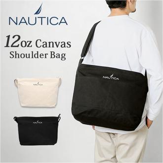 NAUTICA ノーティカ ショートバッグ 370-7510 大容量 通販 ショルダーバック ショルダー 肩掛け ななめかけ 斜めかけ キャンバスバッグ キャンバス生地 帆布 大判 大きい 大きめ メンズ レディース 男女兼用 ユニセックス カジュアル 無地