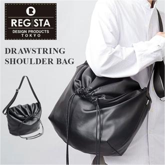 REGISTA レジスタ 巾着 ショルダーバッグ 大容量 通販 巾着バック 巾着バッグ ドローストリングバック ドローストリング ドローストリングバッグ ショルダーバック ショルダー ななめかけ 斜めかけ ブランド 軽い 軽量 大きめ かっこいい シンプル 通勤