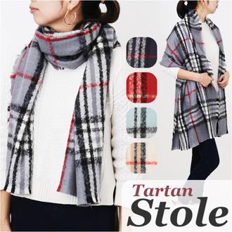 クロダ ストール KURODA OB90903L9 通販 マフラー ショール タータンチェックストール レディース おしゃれ FRAAS フラース チェック 大人 かわいい 可愛い オシャレ シンプル 通勤 通学 アクリル レディースマフラー ファッション小物