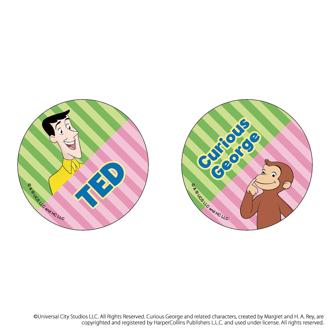 おさるのジョージ グッズ 通販 Curious George 缶バッジ まじかる百貨店缶バッジ 4947864052850 おさるのジョージ03 缶バッチ カンバッジ カンバッチ キャラクター かわいい おしゃれ 可愛い ひとまねこざる レンチキュラー オシャレ