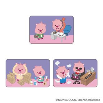 ジャンマンルピー グッズ 通販 じゃんまんるぴー ZANMANG LOOPY ステッカー シール ステッカーシール まじかる百貨店ステッカー 4947864092016 かわいい おしゃれ 可愛い 韓国アニメ キャラクター レンチキュラー スマホ裏 文房具