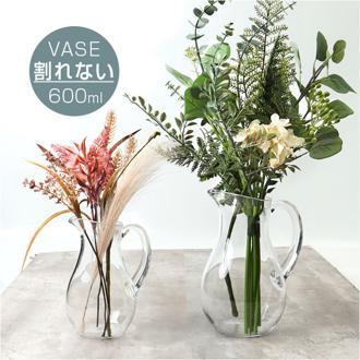 花瓶 ピッチャー おしゃれ 通販 フラワーベース 花びん 花器 PVベース ポリカーボネート かびん 透明 クリア 水差し プラスチック 割れにくい ホワイエ 2300222 シンプル かわいい 軽量 小さい Sサイズ インテリア 玄関 リビング ディスプレイ