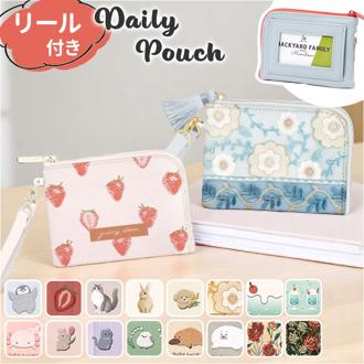 パスケース リール付き 小銭入れ 通販 ポーチ 小物入れ 定期入れ 定期 ケース 定期券入れ リール付きパスケース コインケース 伸びるストラップ デイリーポーチ 通勤 通学 高校生 中学生 女の子 女子 大人可愛い おしゃれ かわいい レディースバッグ