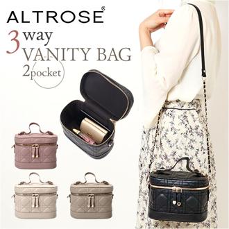 ALTROSE アルトローズ ショルダーバッグ 3WAY 通販 ショルダーバック ショルダー 肩掛け 斜めかけ トートバック トート 手提げ バニティバッグ バニティバック キルティング エレブ かわいい 可愛い レディース カジュアル フェミニン