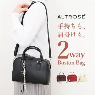 ショルダーバッグ 2way 肩掛け 通販 ミニボストンバッグ おしゃれ レディース 小さめ ハンドバッグ かばん バッグ バック レディースバッグ 斜めかけ 斜め掛け きれいめ ALTROSE アルトローズ 通勤バッグ チャーム付き 旅行 トラベル カジュアル