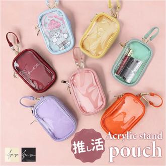 アクスタケース 持ち運び 通販 アクスタポーチ アペルトワ Appel Toi 970274 マルチケース アクスタ ケース クリアアクスタケース アクリルスタンドケース 推し活 グッズ クリアポーチ おしゃれ クリアケース 推しカラー オタ活 ポーチ