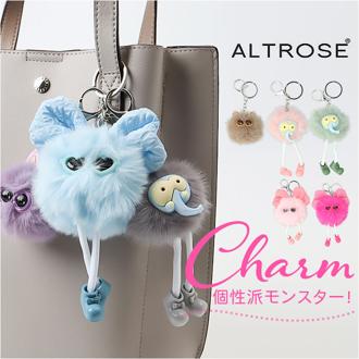 ALTROSE バッグチャーム アルトローズ 通販 キーチャーム ぬいぐるみチャーム キーホルダー キーリング バッグ チャーム レディース かわいい おしゃれ モンスター ふわふわ キャラクター 大きめ バッグ小物 アクセサリー バッグ用アクセサリー