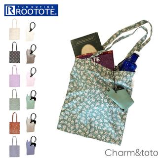 rootote エコバッグ ルートート 1045 通販 エコバック 折りたたみ コンパクト トートバッグ サブバッグ トートバック 折りたたみバッグ 買い物バッグ レディース A4 縦型 縦 おしゃれ かわいい 軽量 軽い 折り畳み トート チャーム＆トート