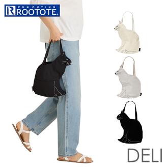 ルートート トートバッグ ROOTOTE 1110 通販 トートバック ミニトートバッグ レディース 小さめ ねこ 猫 おしゃれ 軽量 軽い 綿 コットン かわいい オシャレ 可愛い EU.DELI デリ オスワリネコ-A レディースバッグ インテリア