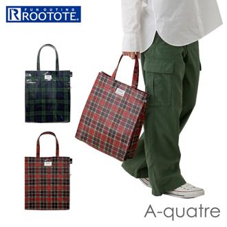 ルートート トートバッグ ラミネート 1294 通販 ROOTOTE トートバック レッスンバッグ 大きめ A4 通勤 通学 A-quatre アーキャトル レディース ラミネートーK 撥水 軽量 軽い おしゃれ シンプル チェック オシャレ 大人 かわいい