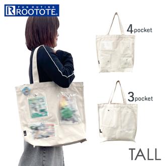 ルートート トートバッグ 1305 通販 ROOTOTE トートバック 推し活トート 沼トート キャンバストートバッグ 大きめ A4 TALL トール クリアポケット ショーケースーA ポケットたくさん ポケット多め おしゃれ シンプル オシャレ 大人 かわいい