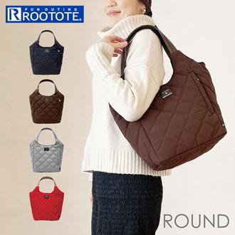 ルートート トートバッグ ROOTOTE 1331 通販 トートバック レディース 通勤 通学 軽量 軽い 撥水 自立 仕切り 肩掛け ナイロン キルティング おしゃれ 可愛い ROUND Parootie Quilt LT.ラウンド.パルーティ.キルト-C