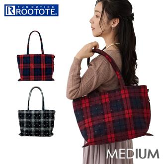ルートート トートバッグ ROOTOTE 1337 通販 トートバック トート バッグ レディース 大きめ A4 通勤 通学 肩掛け おしゃれ かわいい MEDIUM ミディアム DotCheck ドットチェック シンプル オシャレ 可愛い レディースバッグ