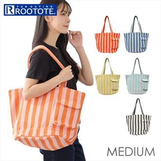 ルートート rootote トートバッグ 3519 通販 トートバック 肩掛けバッグ 手持ちバッグ 手提げバッグ 手提げカバン A4 大きめ 大容量 通勤 通学 MEDIUM ミディアム レディース おしゃれ かわいい シンプル 大人 可愛い ストライプ