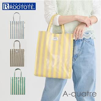 ルートート トートバッグ ROOTOTE 3529 通販 トートバック ラミネート レッスンバッグ 手提げかばん 手提げバッグ レディース 撥水 軽量 軽い 通勤 通学 A4 縦型 大人 かわいい おしゃれ マチ付 A-quatre レディースバッグ