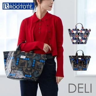 ROOTOTE ルートート トートバッグ 3613 通販 トートバック ラミネート 手提げバッグ 手提げカバン 通勤 通学 A4 サブバッグ DELI おしゃれ かわいい 舟型 自立 便利 機能的 撥水 雨の日 汚れづらい ドットボタン レディース 大人