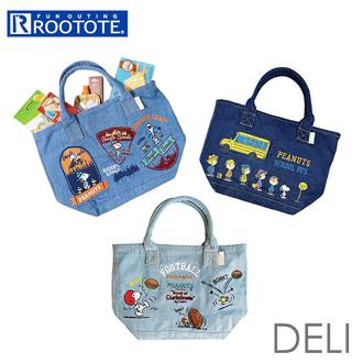ROOTOTE ルートート スヌーピー 8385 通販 トートバッグ トートバック トート バッグ 小さめ レディース サブバッグ DELI デリ デニム PEANUTS-9N SNOOPY 刺繍 おしゃれ シンプル オシャレ 大人 かわいい レディースバッグ