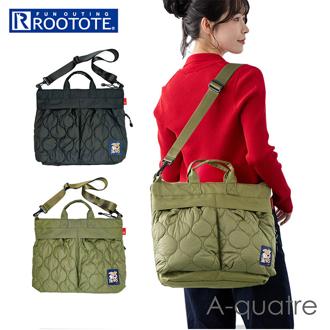 ROOTOTE ルートート トートバッグ 8456 通販 スヌーピー SNOOPY 2way ショルダーバッグ 斜めがけバッグ 大きめ A4 通勤 通学 大容量 A-quatre wide アーキャトル ワイド おしゃれ かわいい キルティング レディース