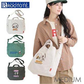 トートバッグ スヌーピー 通販 レディース バッグ ピーナッツ 肩掛け 2way ショルダーバッグ ハンドバッグ 斜め掛け 斜めかけ 手提げかばん キャラクター ROOTOTE ルートート IP.MED.Peanuts-0X おしゃれ かわいい カジュアル 鞄