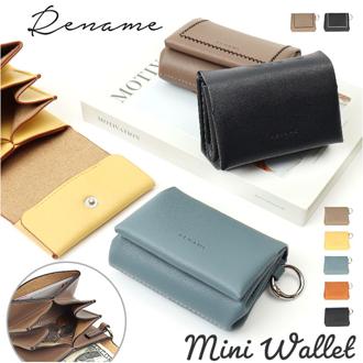 Rename 財布 リネーム RPG24025 通販 三つ折り財布 3つ折り財布 三つ折り ミニ財布 さいふ サイフ お財布 折り財布 コンパクト 小さい 小さめ レディース メンズ おしゃれ 大人かわいい シンプル オシャレ 可愛い レディース財布