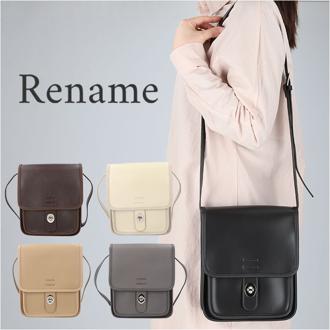 Rename リネーム フロントバックル ショルダーバッグ 通販 ショルダーバック ミニショルダー ミニバッグ ミニバック 斜め掛け ミニショルダーバッグ ミニショルダーバック ワンショルダーバッグ ワンショルダーバック スクエア ショルダーベルト 調節可能 かばん バッグ 通勤
