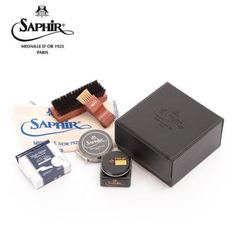 靴磨きセット サフィールノワール Saphir Noir シューシャインセット ハイシャインセット お手入れ 革靴 定番 ギフト 贈り物 アブライブラシ ポリッシャーブラシ ブリストル クレム1925 ビーズワックス ハイシャインポリ 靴ケア用品・アクセサリ 49005820 highshine-set