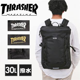 THRASHER スラッシャー リュック THR-321 通販 リュックサック バックパック デイパック メンズ レディース 大人 通学 通勤 黒 ブラック 大容量 A4 ブランド 男子 女子 大学生 高校生 中学生 ビジネス 旅行 ボックス型 メンズバッグ