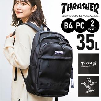 スラッシャー リュック THRASHER VJTH-0014 通販 バックパック リュックサック デイパック ブランド 通学リュック A4 通学バッグ 黒 ブラック 通学 通勤 大容量 メンズ レディース 女子 男子 高校生 中学生 大人 大学生 シンプル
