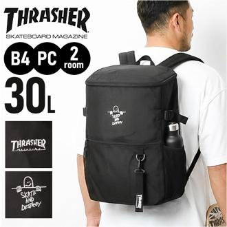 スラッシャー リュック THRASHER VJTH-0015 通販 バックパック リュックサック デイパック ブランド 通学リュック A4 通学バッグ 黒 ブラック 通学 通勤 大容量 メンズ レディース 女子 男子 高校生 中学生 大人 大学生 シンプル
