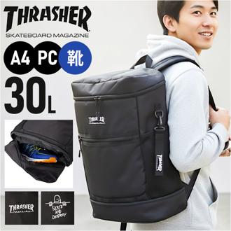 スラッシャー リュック THRASHER VJTH-0016 通販 バックパック リュックサック デイパック ブランド 通学リュック A4 通学バッグ 黒 ブラック 通学 通勤 大容量 メンズ レディース 女子 男子 高校生 中学生 大人 大学生 シンプル