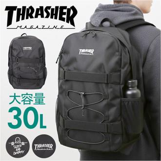 スラッシャー リュック THRASHER VJTH-0019 通販 バックパック リュックサック デイパック ブランド 通学リュック A4 通学バッグ 黒 ブラック 通学 通勤 大容量 メンズ レディース 女子 男子 高校生 中学生 大人 大学生 シンプル