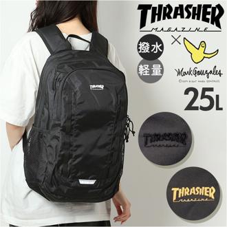 スラッシャー リュック THRASHER THR-283 通販 リュックサック バックパック バッグ ポリエステル 軽量 25l 25リットル レディース メンズ 通勤 通学 ブラック 黒 バック 鞄 おしゃれ オシャレ シンプル ブランド レディースバッグ