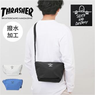 THRASHER スラッシャー バッグ THR-308 通販 マークゴンザレス ショルダーバッグ ショルダーバック 斜めがけバッグ 小さめ メンズ レディース ブランド おしゃれ シンプル ロゴ スケーター 旅行 おでかけ サブバッグ メンズバッグ